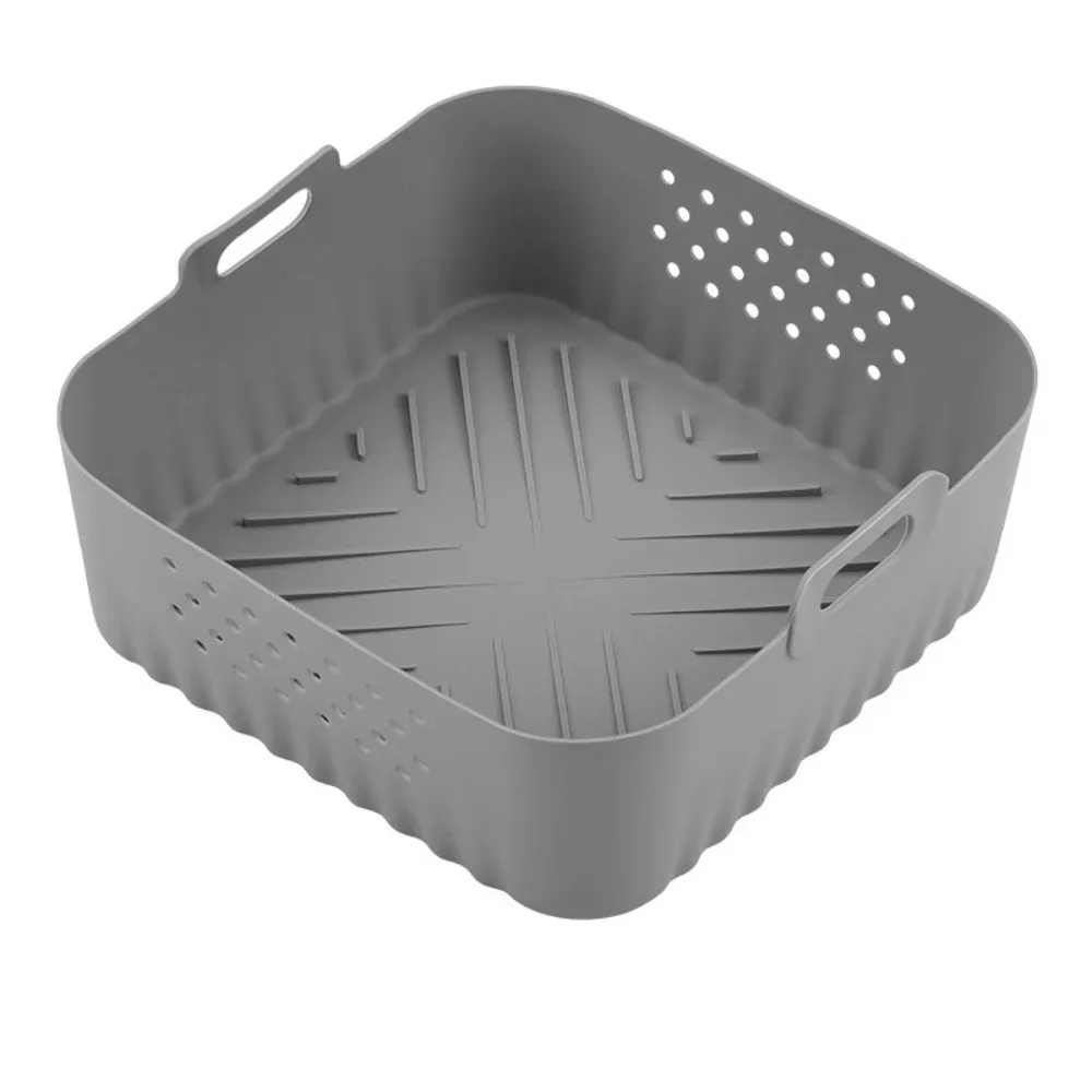 Silicone Air Fryer Liners 22.5cm Non-Stick Basket Reusable for Ninja AF181 AF180 AF141 AF140 Compatible with 5-8QT Air Fryers