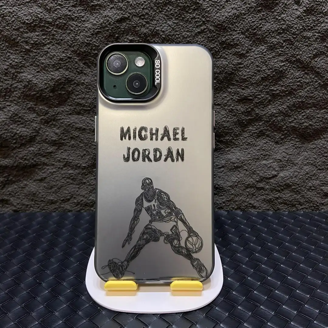 Cartoon Basketball star Sports Phone Case For iphone 15 Pro Max 14 13 12 11 Pro Max X XS Max XR 7 8 Plus SE2 hot Silver Cover