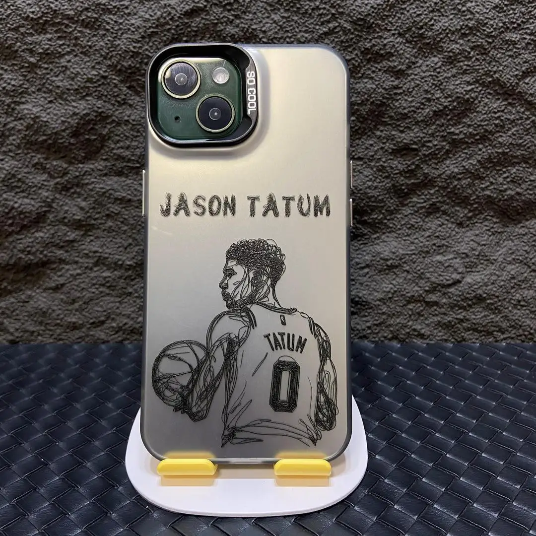 Cartoon Basketball star Sports Phone Case For iphone 15 Pro Max 14 13 12 11 Pro Max X XS Max XR 7 8 Plus SE2 hot Silver Cover