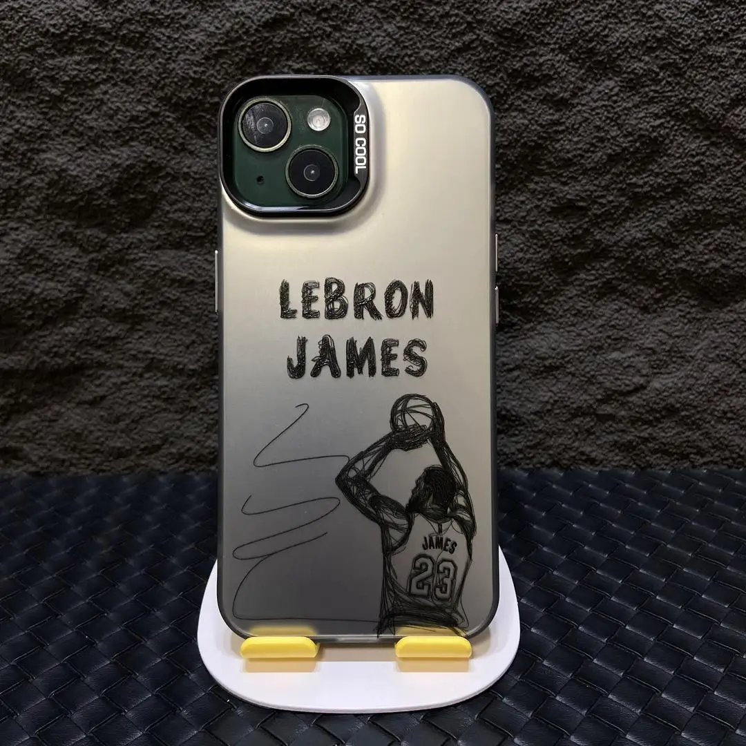 Cartoon Basketball star Sports Phone Case For iphone 15 Pro Max 14 13 12 11 Pro Max X XS Max XR 7 8 Plus SE2 hot Silver Cover
