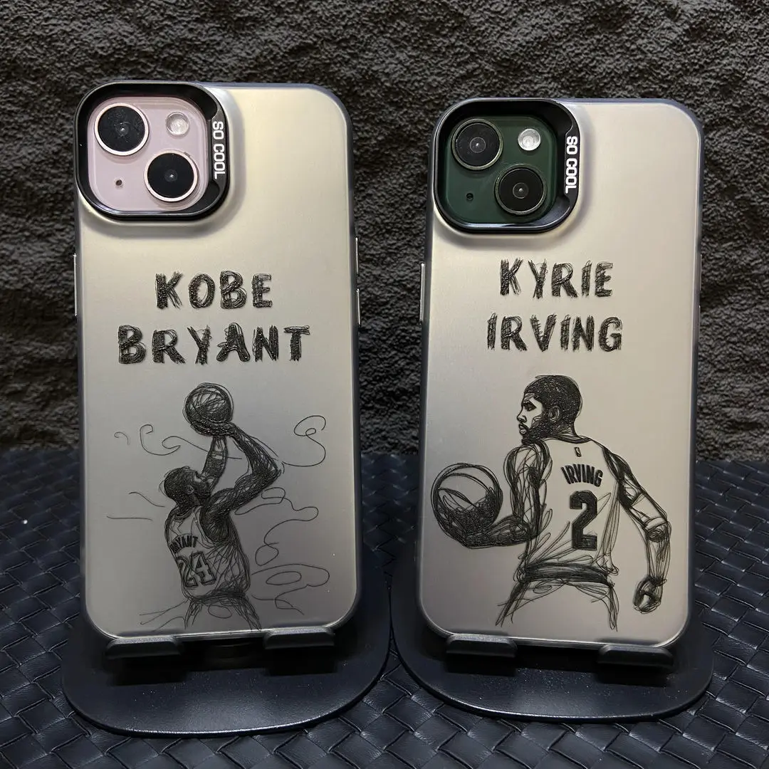 Cartoon Basketball star Sports Phone Case For iphone 15 Pro Max 14 13 12 11 Pro Max X XS Max XR 7 8 Plus SE2 hot Silver Cover