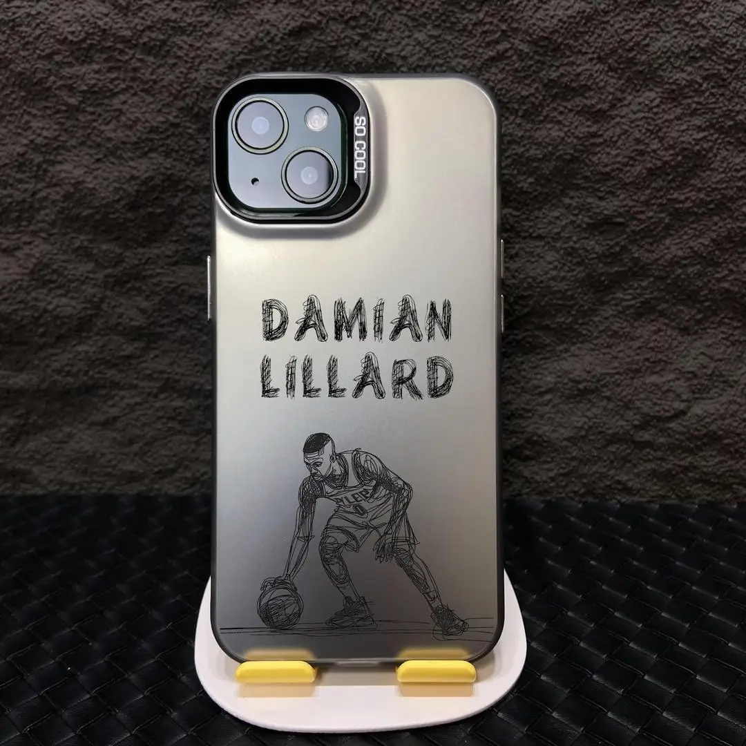 Cartoon Basketball star Sports Phone Case For iphone 15 Pro Max 14 13 12 11 Pro Max X XS Max XR 7 8 Plus SE2 hot Silver Cover