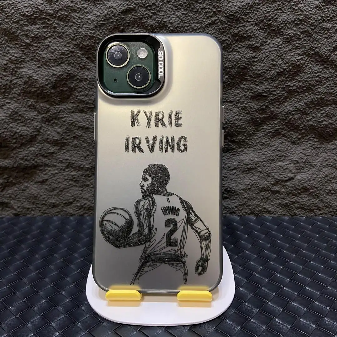 Cartoon Basketball star Sports Phone Case For iphone 15 Pro Max 14 13 12 11 Pro Max X XS Max XR 7 8 Plus SE2 hot Silver Cover