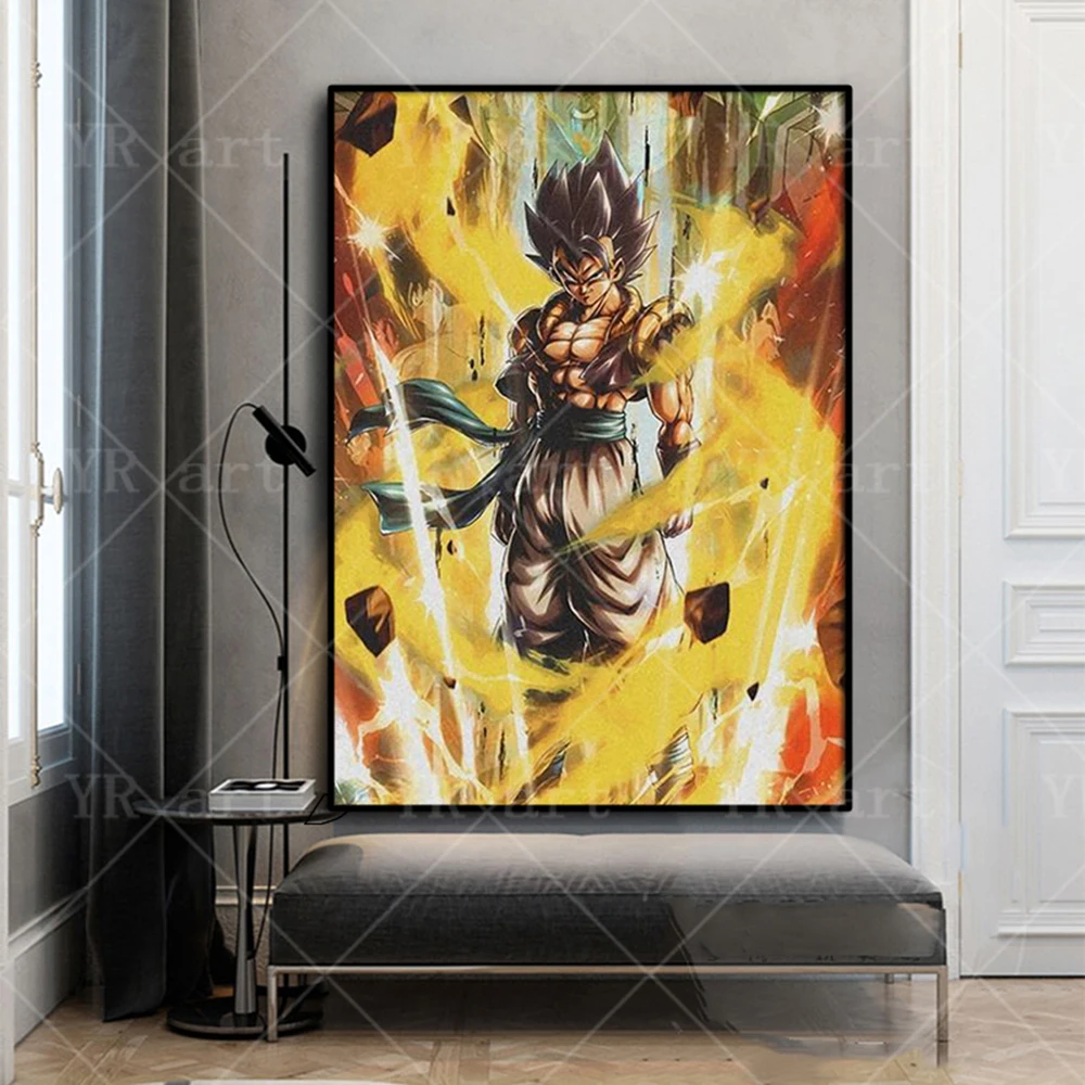 Japanese Surrounding Anime Dragon Ball Canvas Poster Print Super Saiyan Kakarot Vegeta Mural Art Decoration Picture Wall Prints