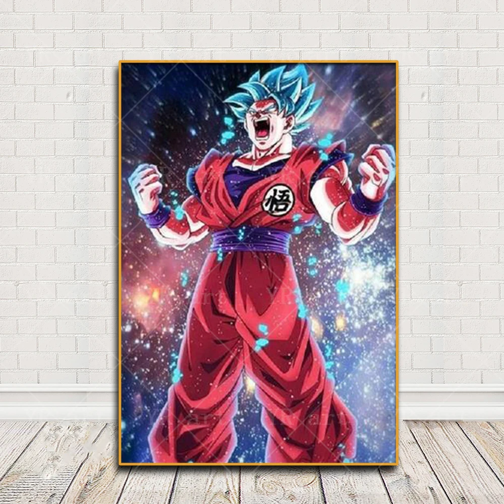 Japanese Surrounding Anime Dragon Ball Canvas Poster Print Super Saiyan Kakarot Vegeta Mural Art Decoration Picture Wall Prints