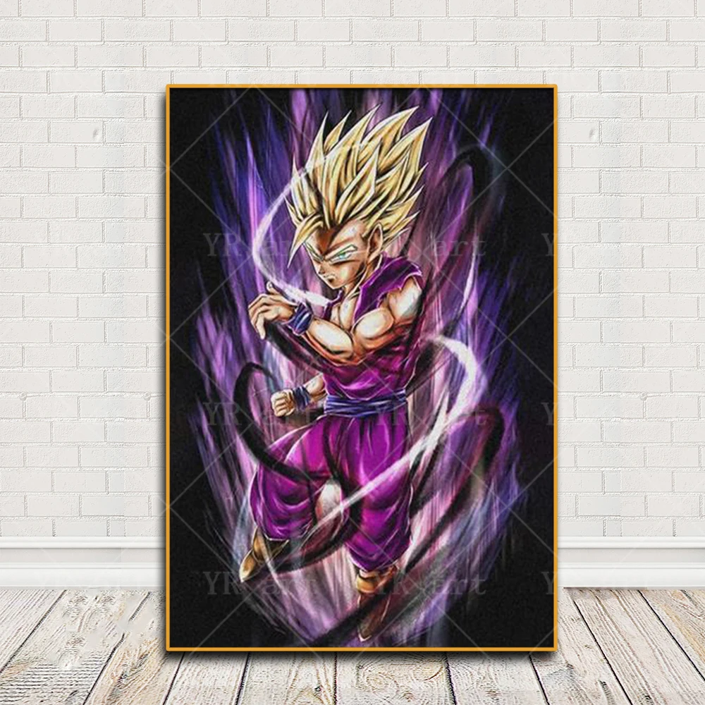 Japanese Surrounding Anime Dragon Ball Canvas Poster Print Super Saiyan Kakarot Vegeta Mural Art Decoration Picture Wall Prints