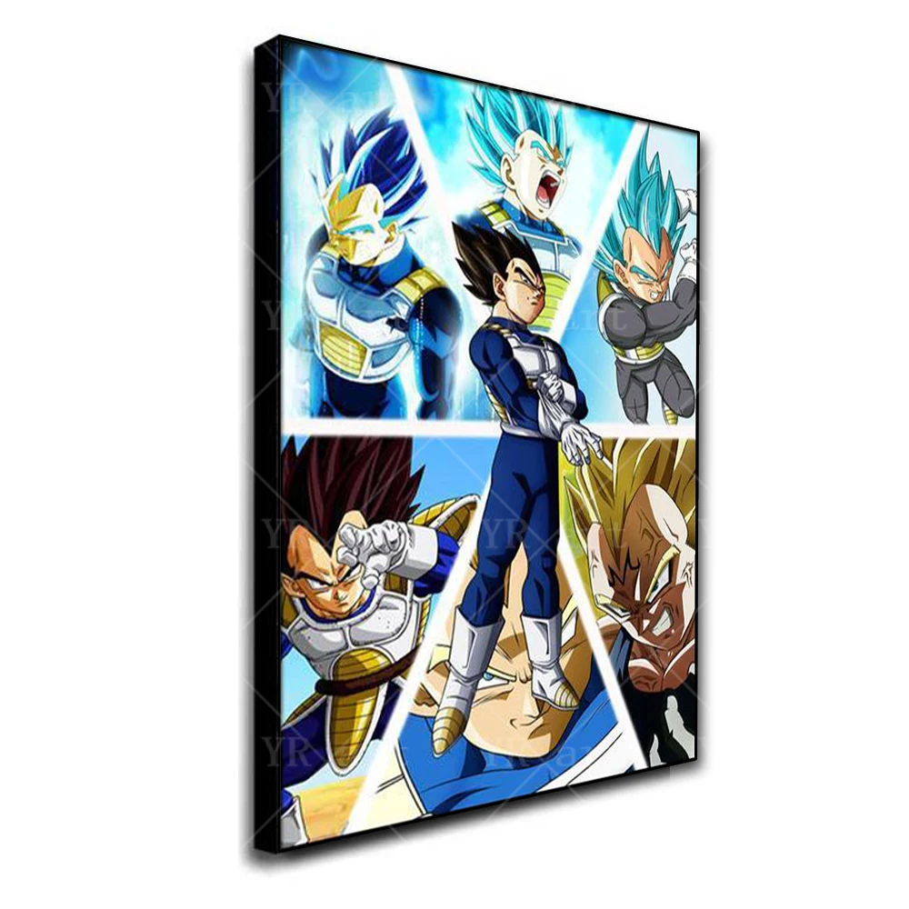Japanese Surrounding Anime Dragon Ball Canvas Poster Print Super Saiyan Kakarot Vegeta Mural Art Decoration Picture Wall Prints
