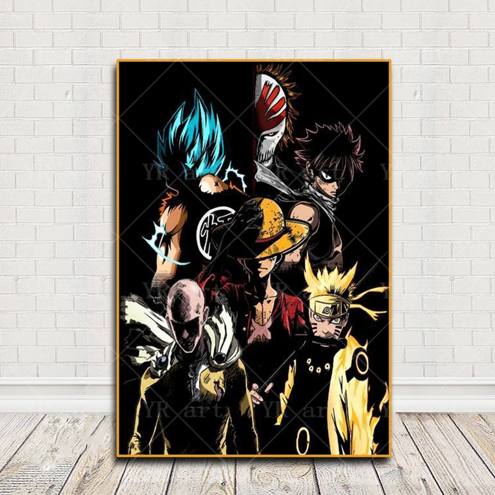Japanese Surrounding Anime Dragon Ball Canvas Poster Print Super Saiyan Kakarot Vegeta Mural Art Decoration Picture Wall Prints