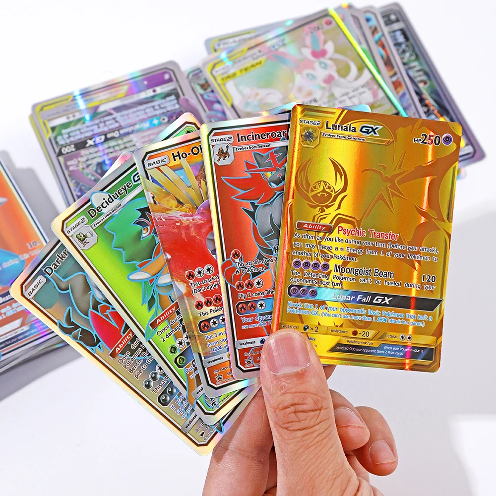 20Pcs English PKM Cards GX Tag Team Vmax EX Mega Shining Game Battle Carte Trading Collection Cards Toys Children Gifts