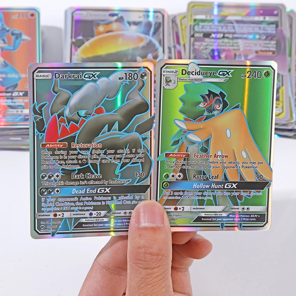 20Pcs English PKM Cards GX Tag Team Vmax EX Mega Shining Game Battle Carte Trading Collection Cards Toys Children Gifts