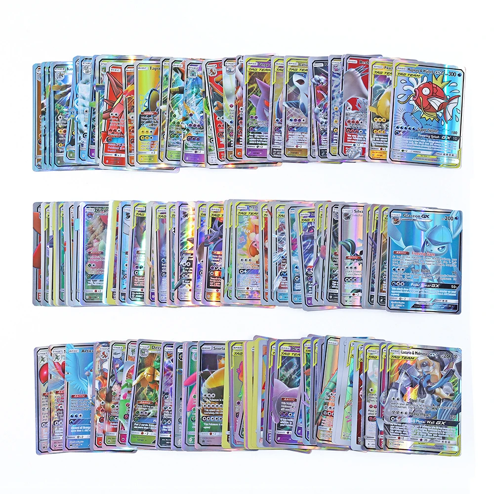 20Pcs English PKM Cards GX Tag Team Vmax EX Mega Shining Game Battle Carte Trading Collection Cards Toys Children Gifts