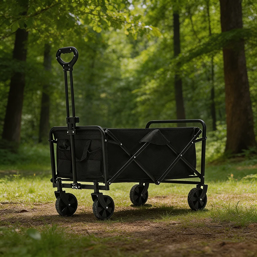Heavy Duty Large Capacity Camping Wagon Cart Outdoor Foldable Folding Wagon Collapsible Camping Equipment For Beach Picnic