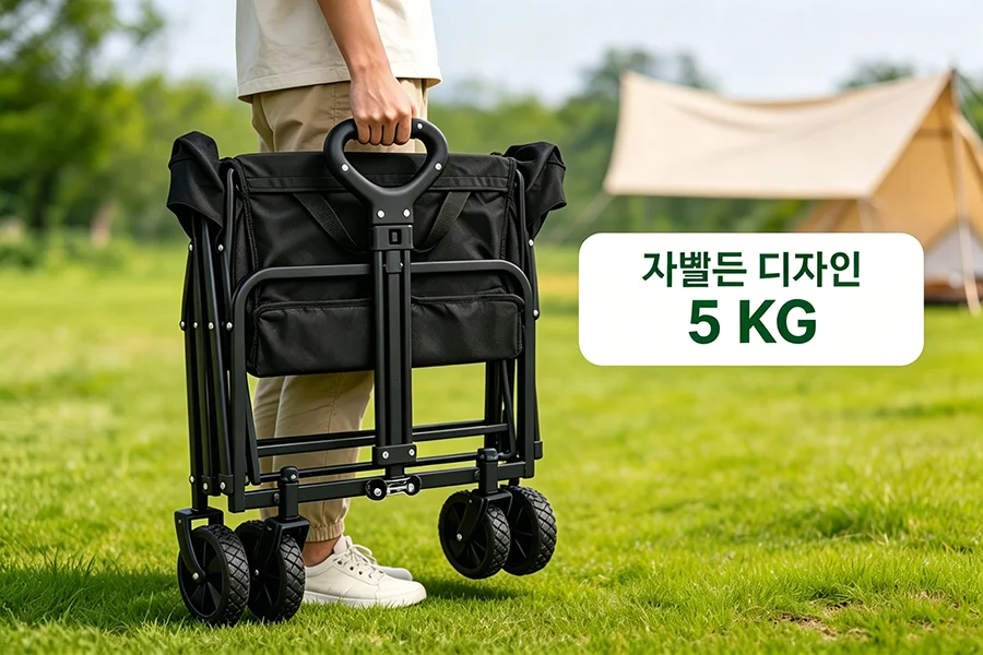 Heavy Duty Large Capacity Camping Wagon Cart Outdoor Foldable Folding Wagon Collapsible Camping Equipment For Beach Picnic