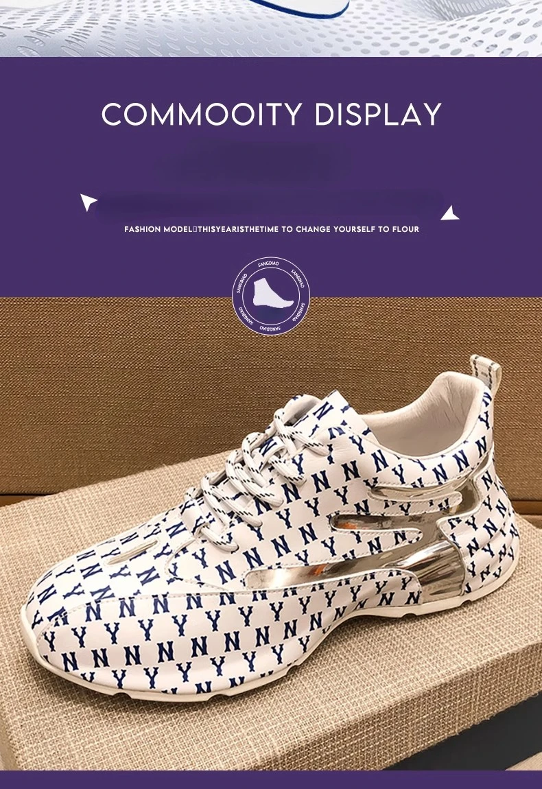 Brand Men Sneakers Fashion Print Casual Shoes Men Breathable Lace Up Running Shoes Luxury High Quality Men Sport Shoes 2026 New