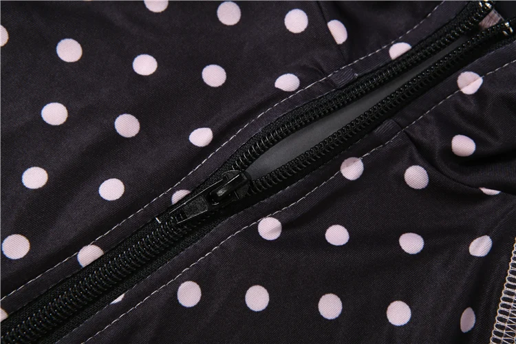 Kliou Polka Dot Print 2 Piece Set Woman Zip Turtleneck Short Sleeve Crop Tops+Skinny Shorts Street Sexy Fashion Style Outfits