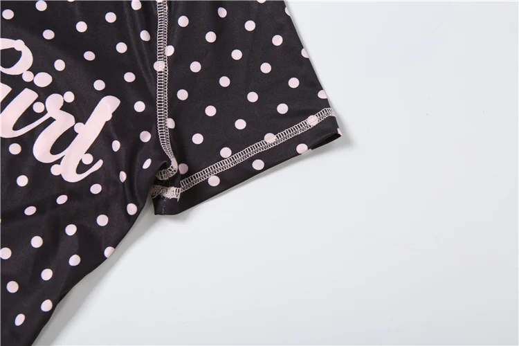 Kliou Polka Dot Print 2 Piece Set Woman Zip Turtleneck Short Sleeve Crop Tops+Skinny Shorts Street Sexy Fashion Style Outfits