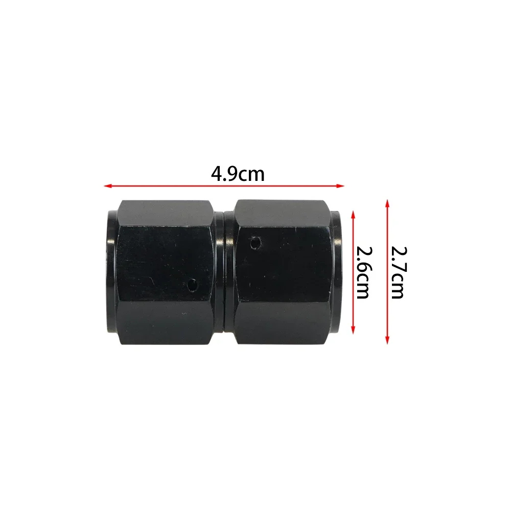 Universal AN6 AN8 AN10 Female To Female Union Aluminum Straight Swivel Hose End Fitting Adaptors Anodized Oil Cooler Connectors
