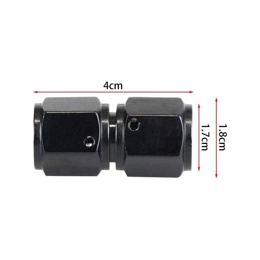 Universal AN6 AN8 AN10 Female To Female Union Aluminum Straight Swivel Hose End Fitting Adaptors Anodized Oil Cooler Connectors