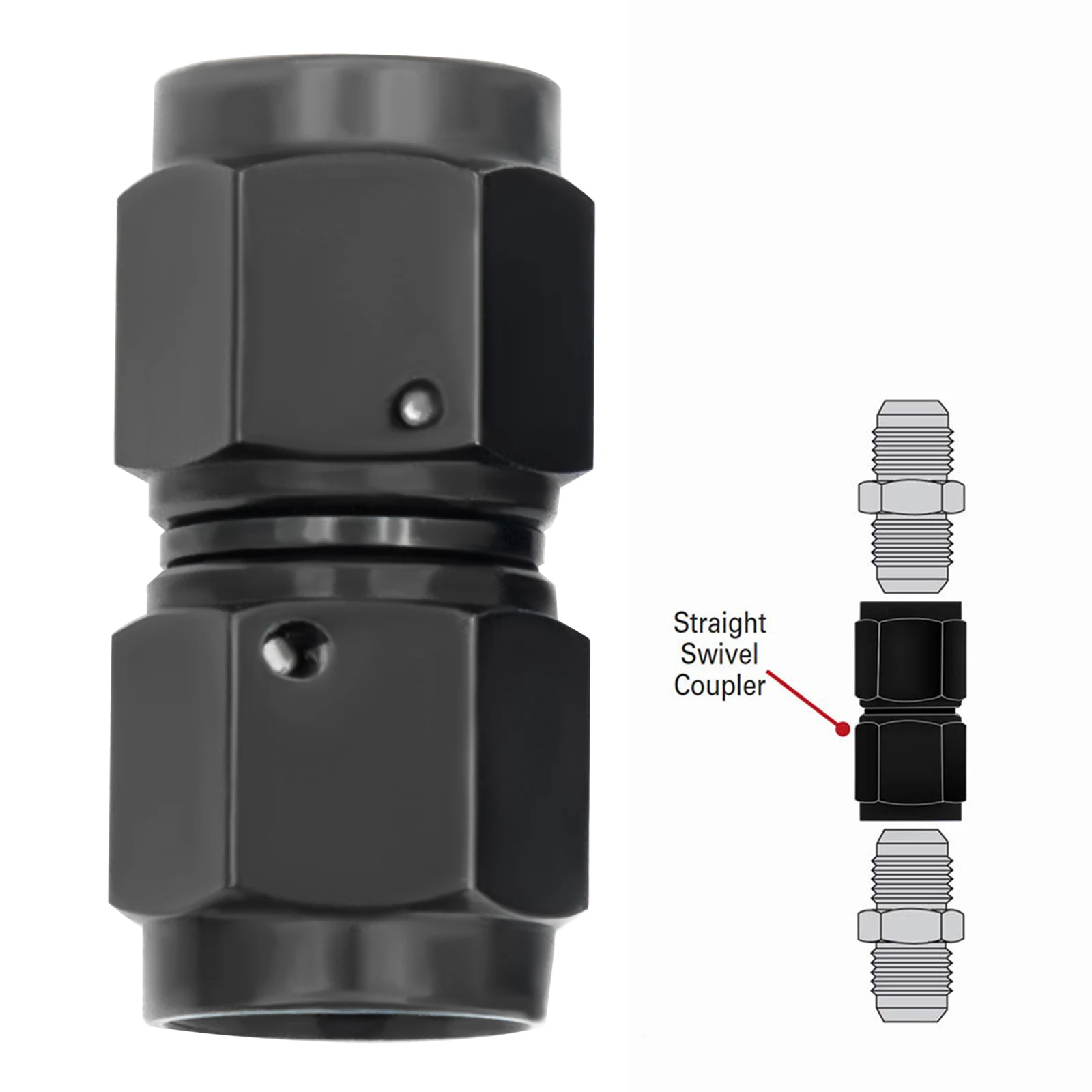 Universal AN6 AN8 AN10 Female To Female Union Aluminum Straight Swivel Hose End Fitting Adaptors Anodized Oil Cooler Connectors
