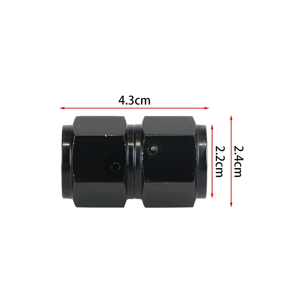 Universal AN6 AN8 AN10 Female To Female Union Aluminum Straight Swivel Hose End Fitting Adaptors Anodized Oil Cooler Connectors