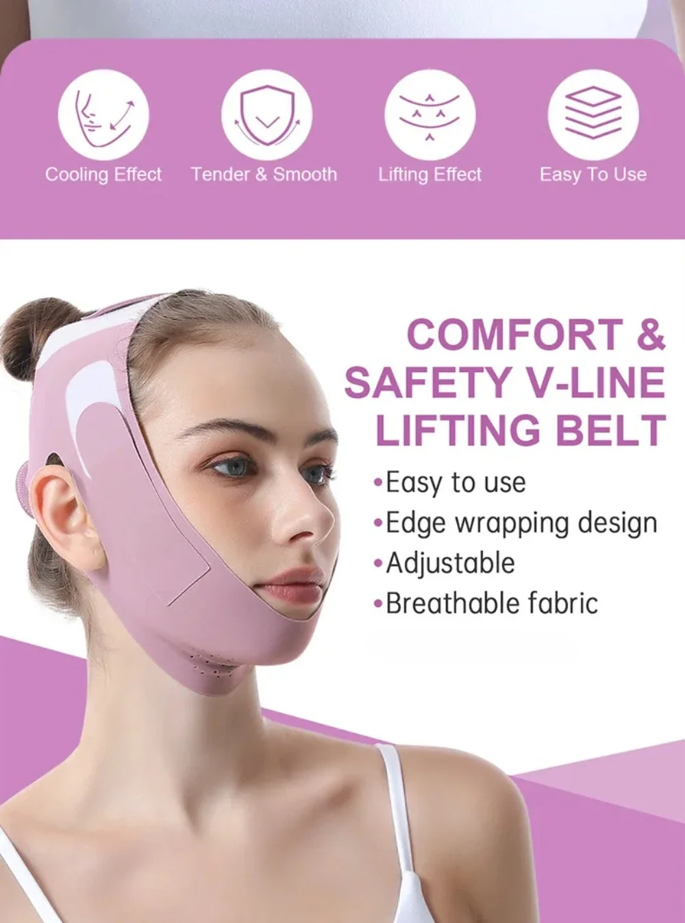 Women Face Slimming Bandage V Line Face Shaper Chin Cheek Lift Up Belt Anti Wrinkle Band Facial Massager Beauty Skin Care Tools