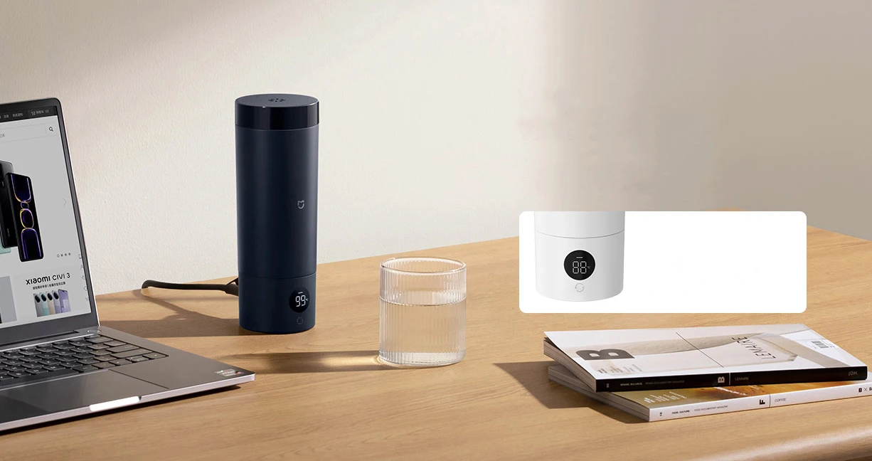 Xiaomi Mijia 350ml Smart Electric Kettle Portable Thermos Cup with Fast Boiling And Insulated Temperature Control for Travel