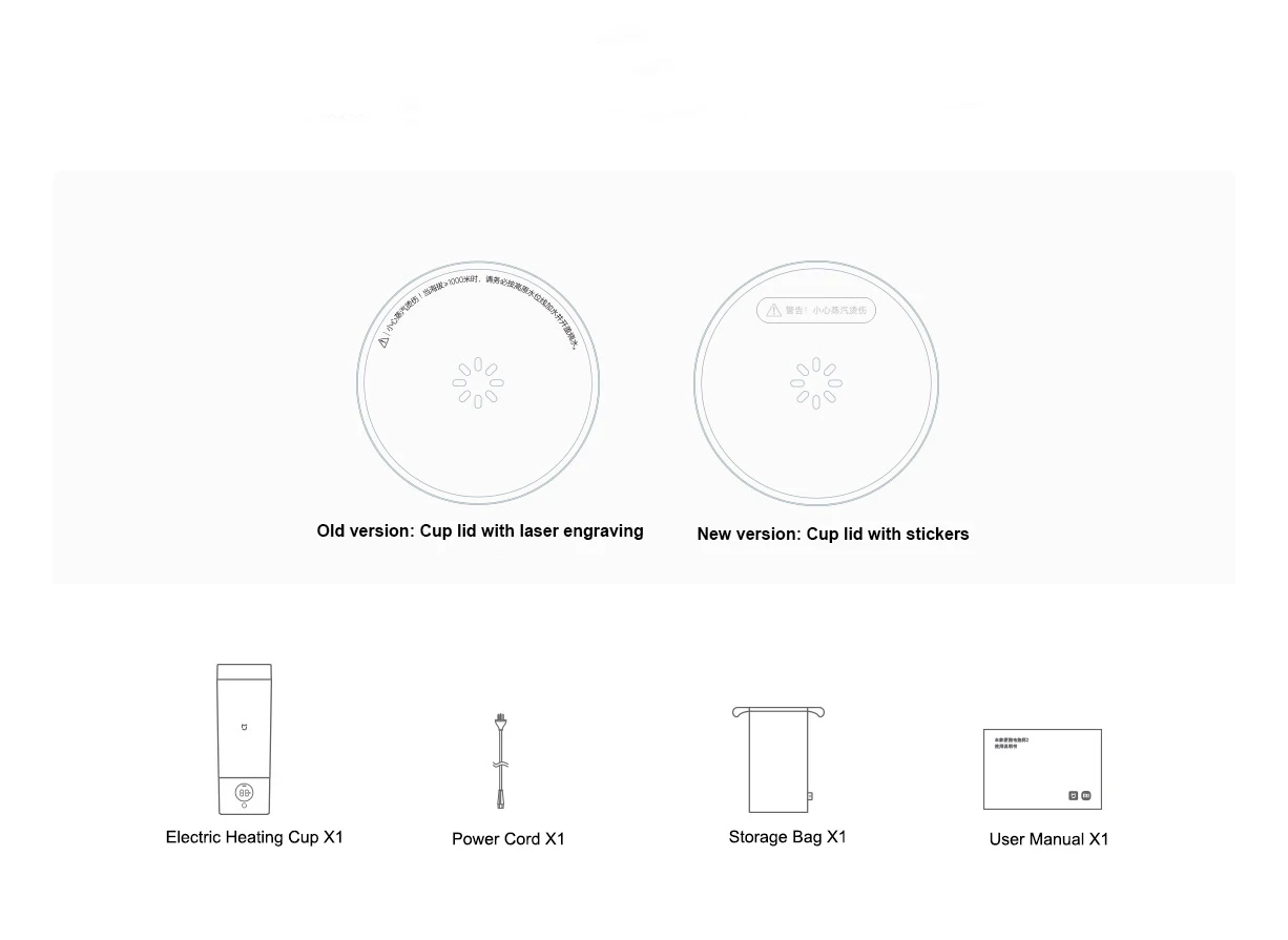 Xiaomi Mijia 350ml Smart Electric Kettle Portable Thermos Cup with Fast Boiling And Insulated Temperature Control for Travel