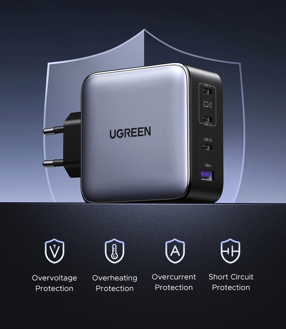 UGREEN 200W Travel GaN Charger PD 3.1 140W QC4.0 3.0 Quick Charge For Macbook Pro Laptops iPhone 18 17 Samsung S26 Xiaomi Tablet