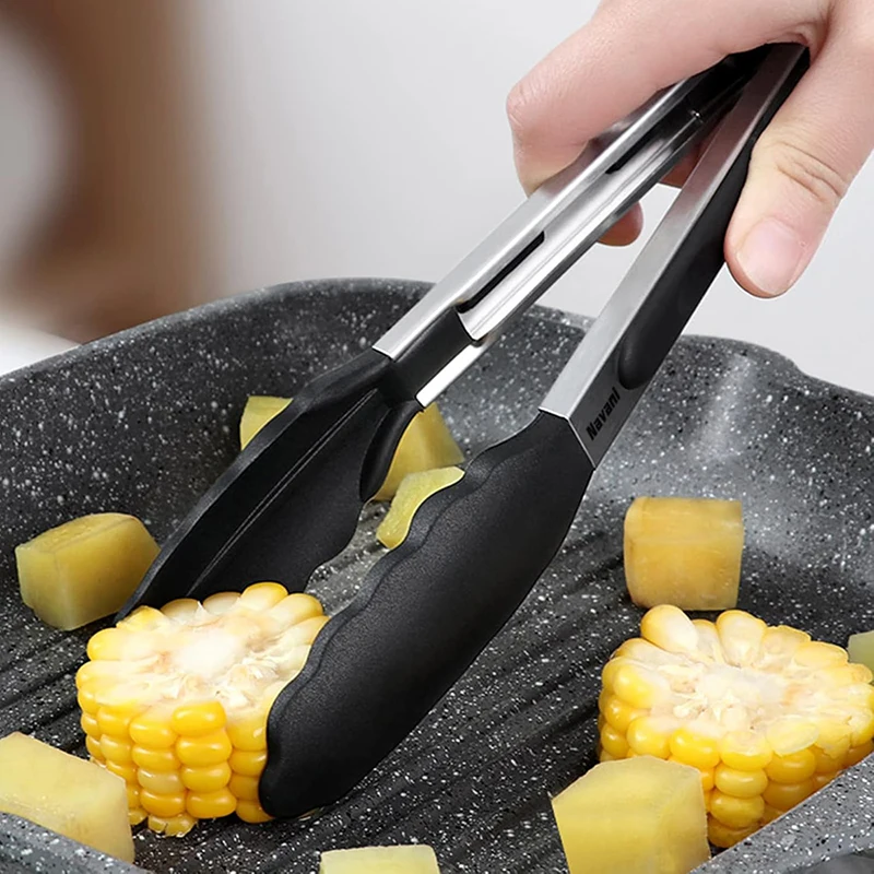 Stainless Steel Kitchen Tongs with Silicone Tips 7/9/12Inch Food Silicone Tongs for Meat BBQ Salad Bread Frying Serving Baking