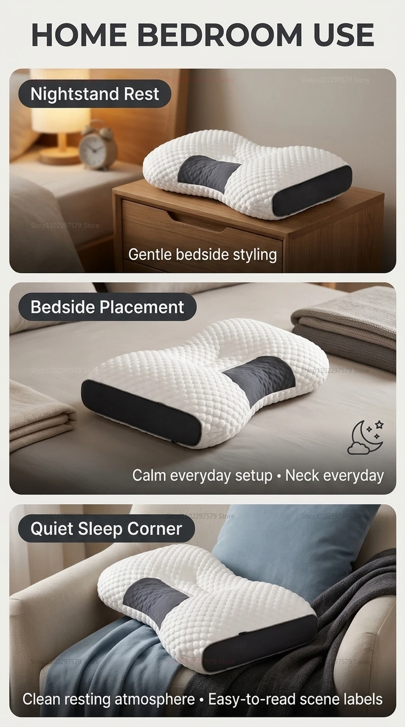 Orthopedic Cervical Support Pillow Household Sleep Pillow Relieve Neck Fatigue Comfort Travel Neck Pillow Help Protect Cervical