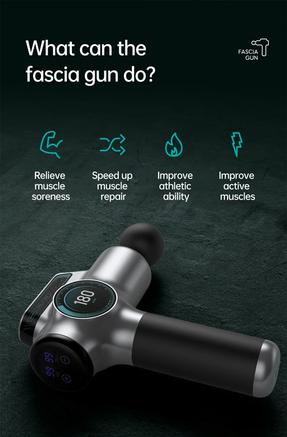 99 Level Massage Gun Fascia Deep Muscle Relax Body Neck Massager Electric Fitness Equipment Noise Reduction Male Female