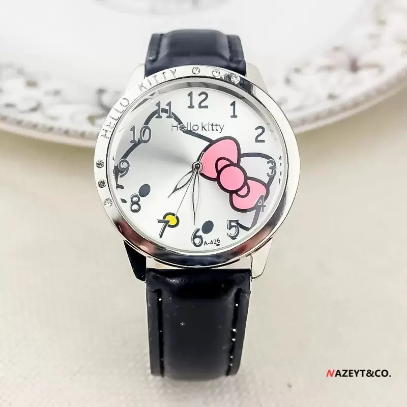 Mickey Children's Fashion Student Watch Quartz Watch Cartoon Cute Dial PU Leather Fashion Strap Children's Student Watch Gift
