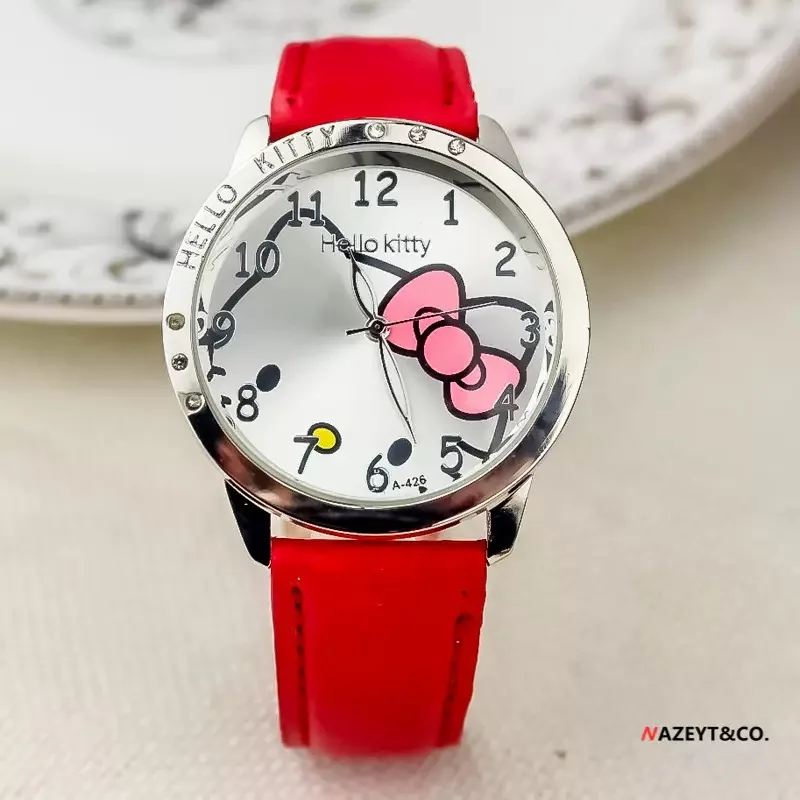 Mickey Children's Fashion Student Watch Quartz Watch Cartoon Cute Dial PU Leather Fashion Strap Children's Student Watch Gift