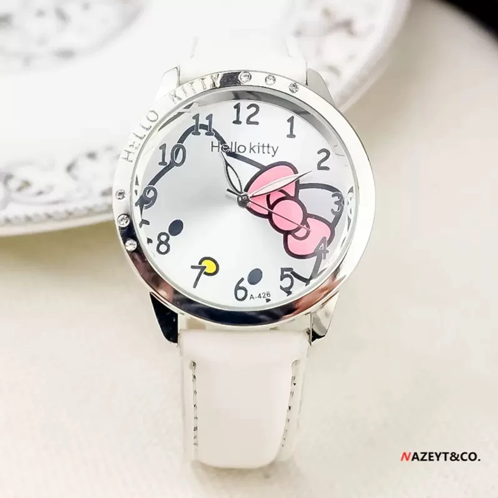 Mickey Children's Fashion Student Watch Quartz Watch Cartoon Cute Dial PU Leather Fashion Strap Children's Student Watch Gift