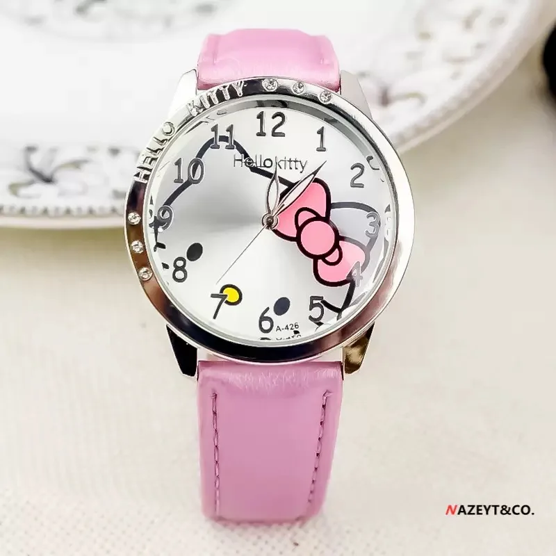 Mickey Children's Fashion Student Watch Quartz Watch Cartoon Cute Dial PU Leather Fashion Strap Children's Student Watch Gift