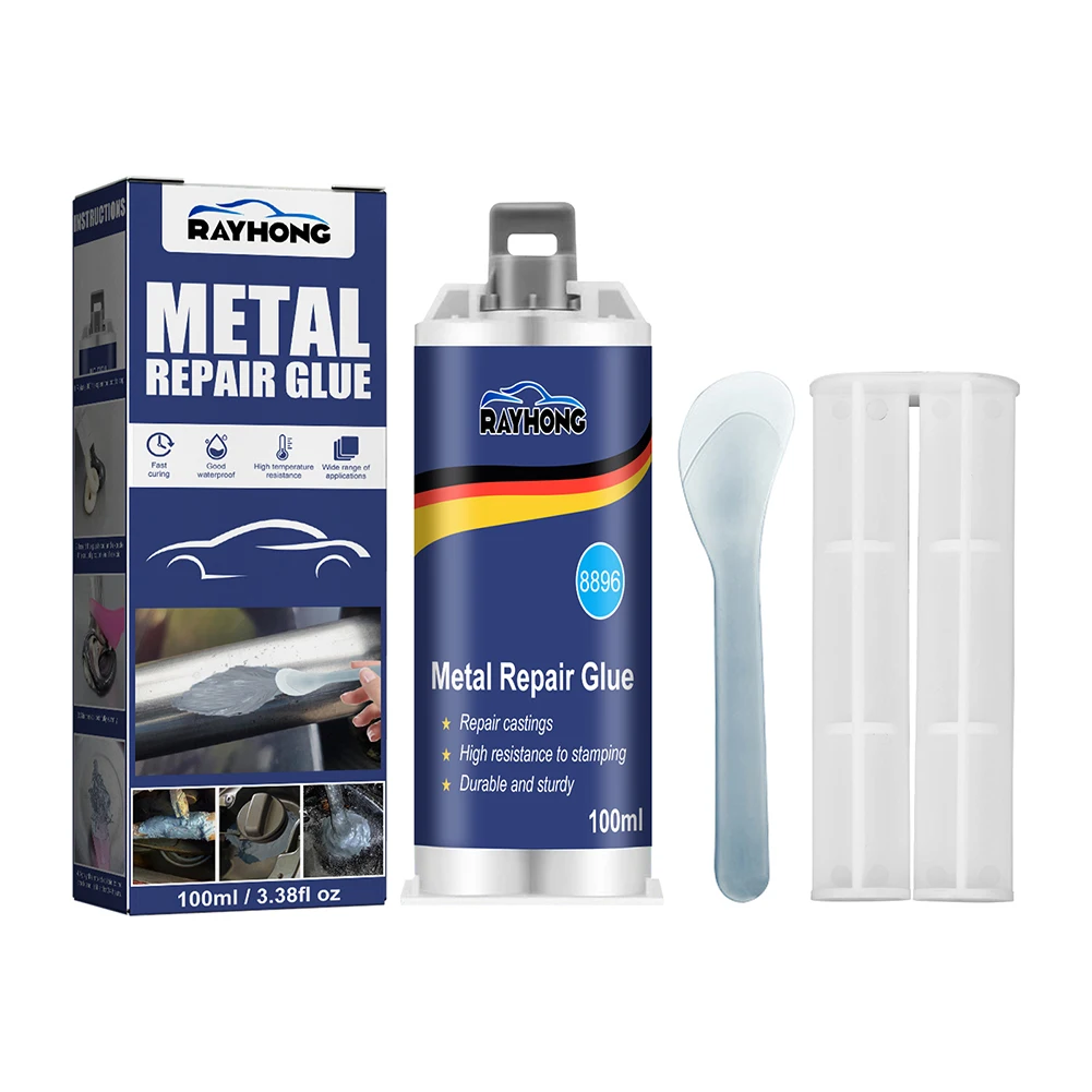 100g Liquid Metal Filler A+B Set Adhesive Metal Bonding Repair For Cast Iron Radiator Cold Weld High Heat Resistant Repair Paste