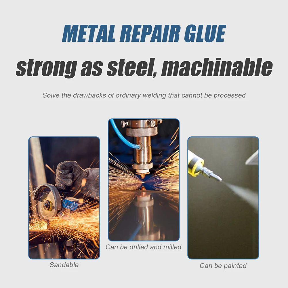 100g Liquid Metal Filler A+B Set Adhesive Metal Bonding Repair For Cast Iron Radiator Cold Weld High Heat Resistant Repair Paste
