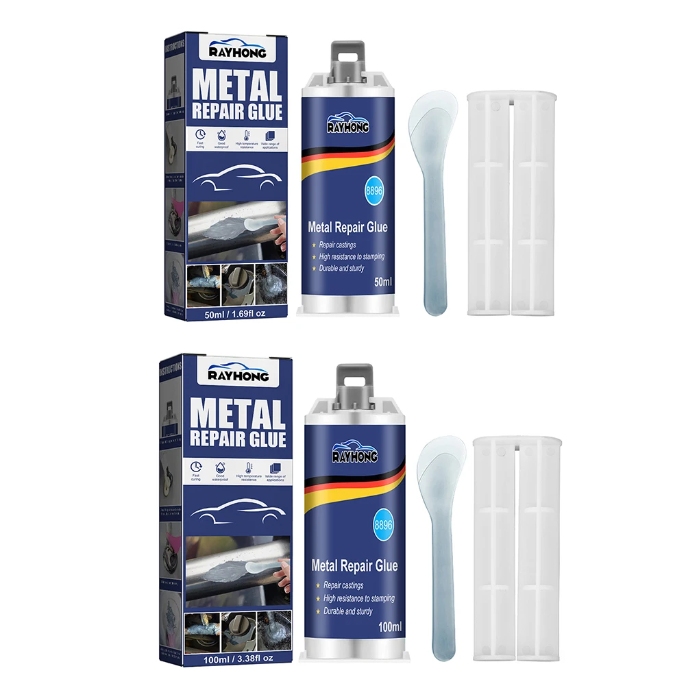 100g Liquid Metal Filler A+B Set Adhesive Metal Bonding Repair For Cast Iron Radiator Cold Weld High Heat Resistant Repair Paste