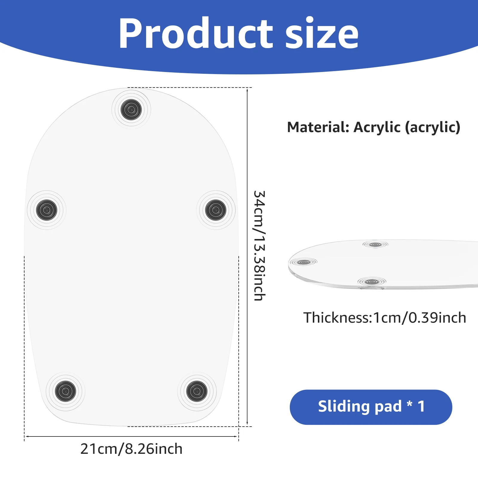 1 Pc Wood/Acrylic Mixer Slider Mat Mixer Appliance Slider Tray Easy to Move Mixer Appliance Slider Trays for Kitchen Countertop