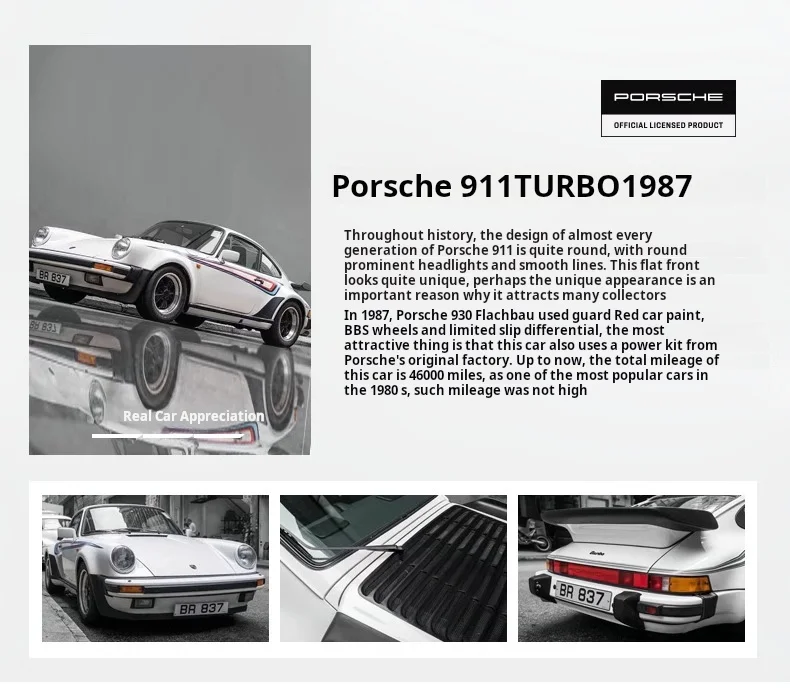 1/36 Porsche 911 Turbo Racing Car Model Toy Simulated Alloy Miniature Diecast Pull Back Collect Kid Birthday Gift Ornament Recom