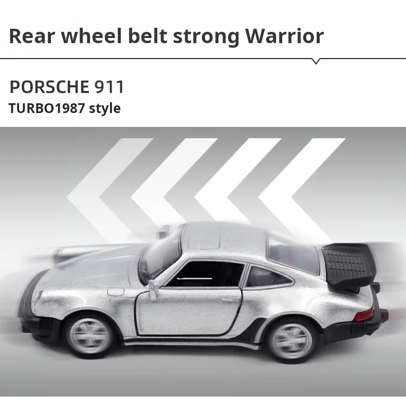 1/36 Porsche 911 Turbo Racing Car Model Toy Simulated Alloy Miniature Diecast Pull Back Collect Kid Birthday Gift Ornament Recom