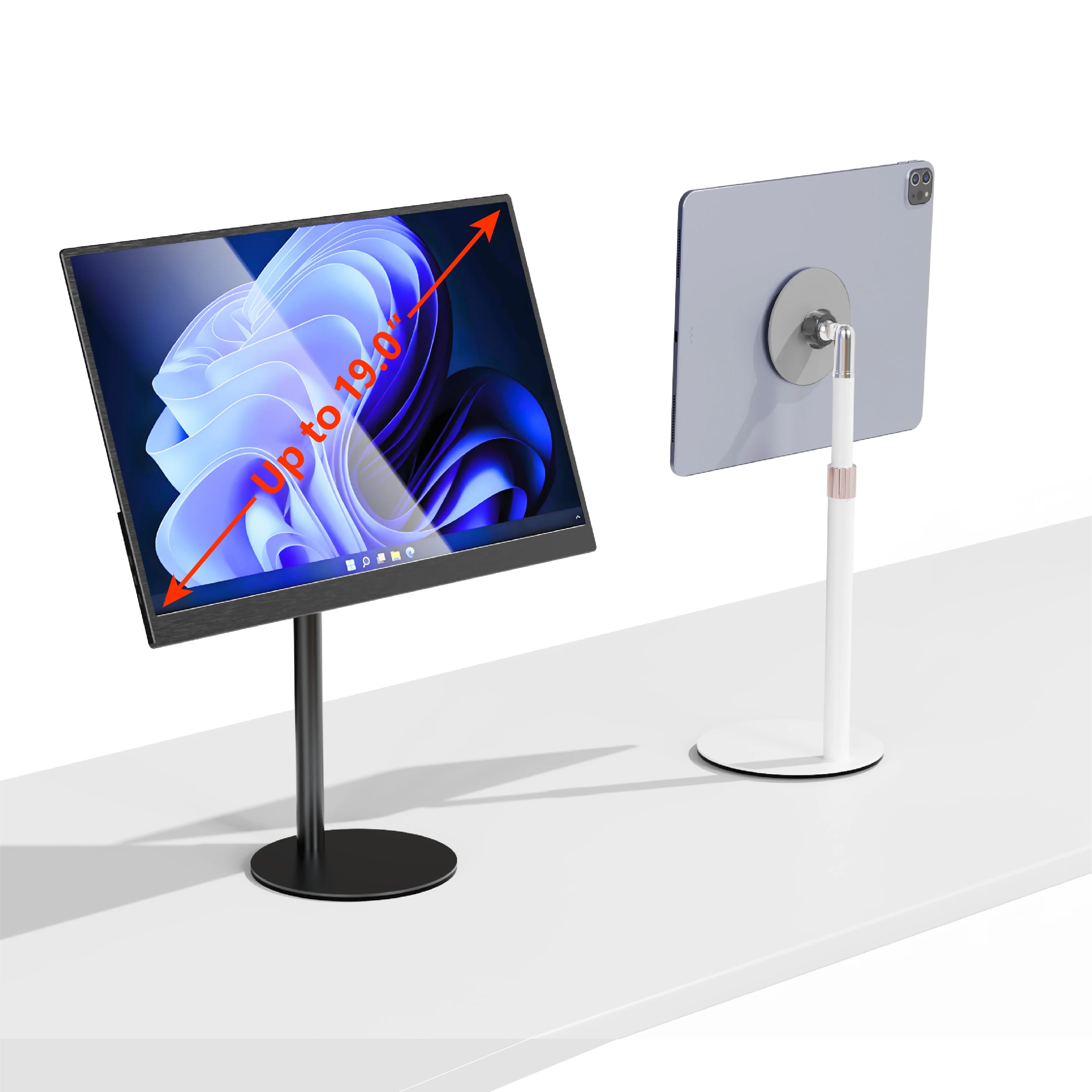 Kimdoole Portable Monitor Height Adjustable Retractable Desktop Magnetic Stand Compatible With IPad Up To 18 Inch Pc Accessories