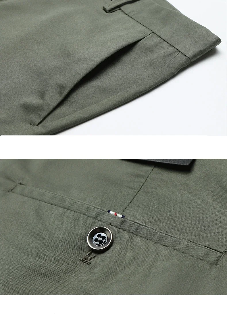 2026 Summer Thin Korean Style Business Casual Trousers for Men Stretch Soft Straight Leg Loose Fashionable Casual Pants Male