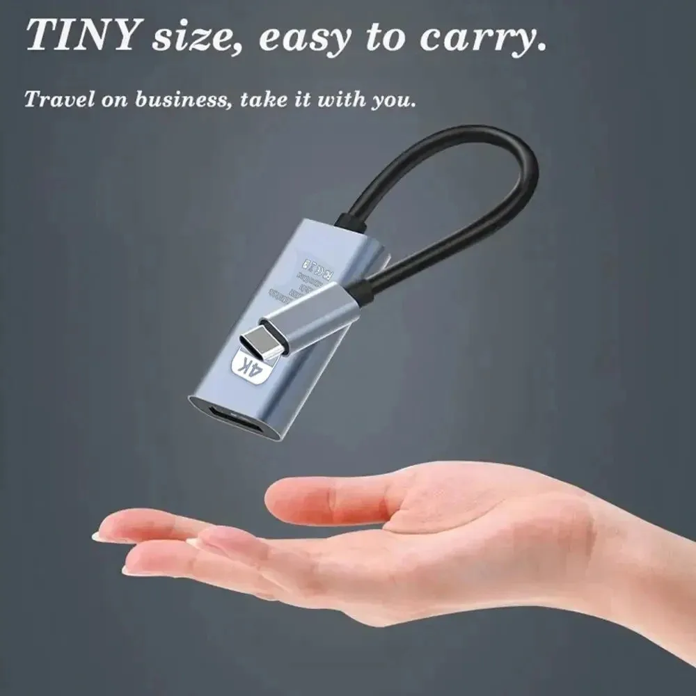 4K 60Hz Type C to HDMI Adapter USB 3.1 HUB HDTV Converter Cable for iPhone 15 TV Converter for PC MacBook iPad Samsung Laptop