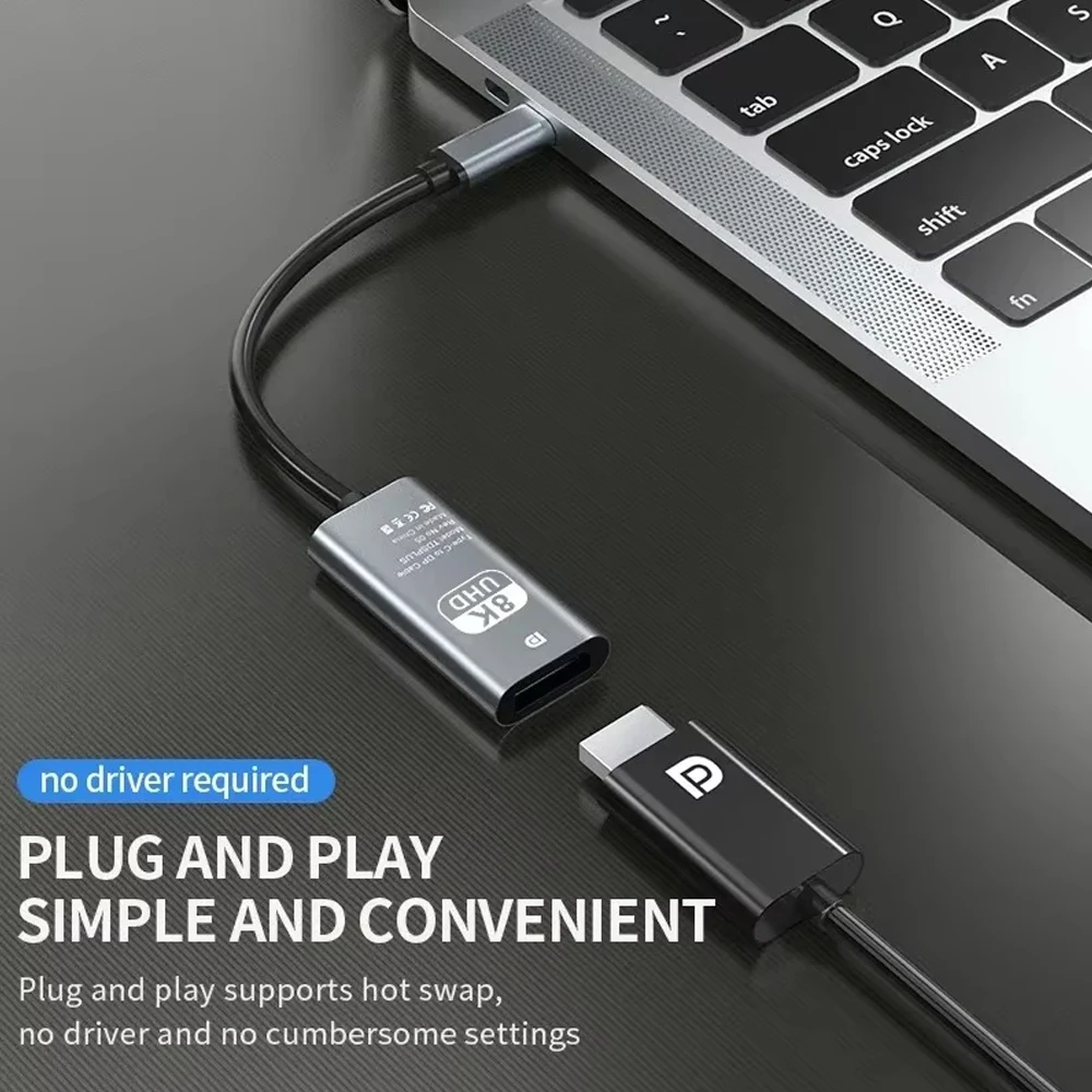 4K 60Hz Type C to HDMI Adapter USB 3.1 HUB HDTV Converter Cable for iPhone 15 TV Converter for PC MacBook iPad Samsung Laptop