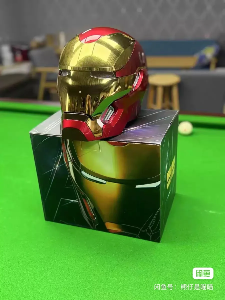 Iron Man Mk50 Helmet Automatic 1:1 Machine Avengers Cosplay Electric Open Close English Voice Remote Control Toy Christmas Gift