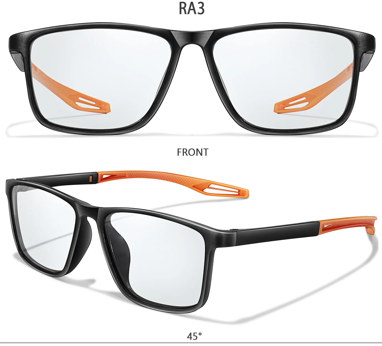 Men Women Reading Glasses Photochromic Classic Square Far Sight Presbyopic Glasses Anti Blue Light Blocking Ultralight Eyewear