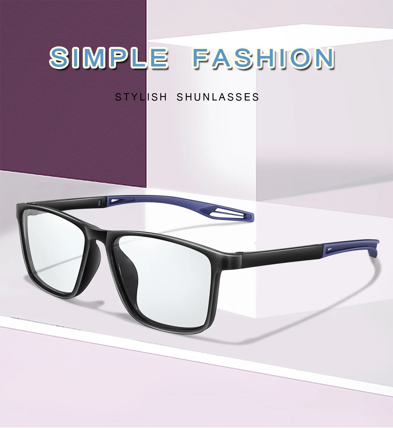 Men Women Reading Glasses Photochromic Classic Square Far Sight Presbyopic Glasses Anti Blue Light Blocking Ultralight Eyewear