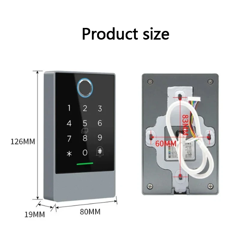 TTLOCK wifi K3W/K3FW Fingerprint Access Control Keypad 13.56Mhz RFID Card Nfc No need for network hub G2