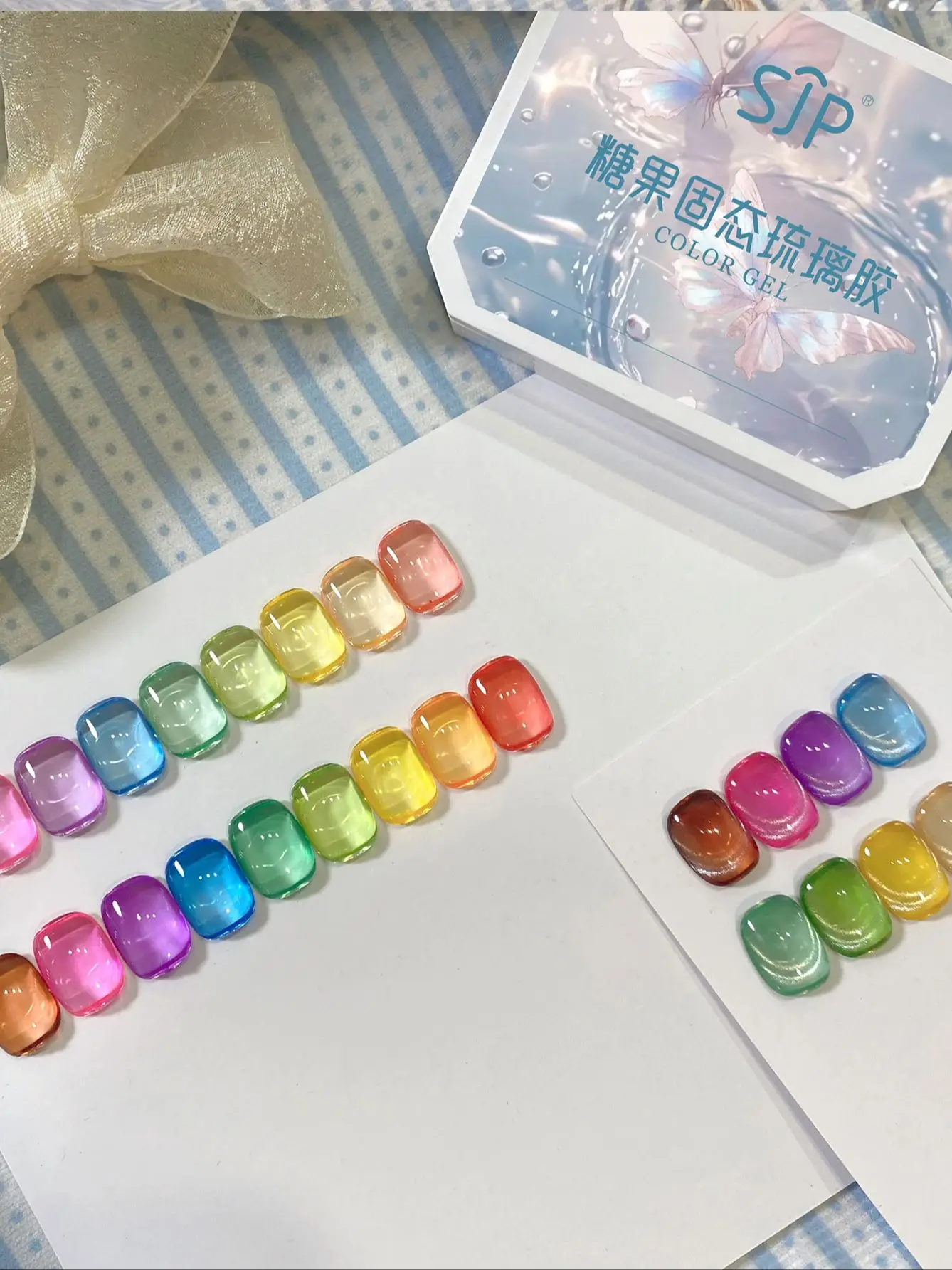 9 Colors High Gloss Jelly Glass Gel Nail Polish Translucent Painting Nail Polish Glossy Nail Art Semi-Permanent UV for Nail